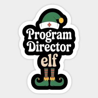 Healthcare Hero Program Director Elf Christmas Celebration Sticker
